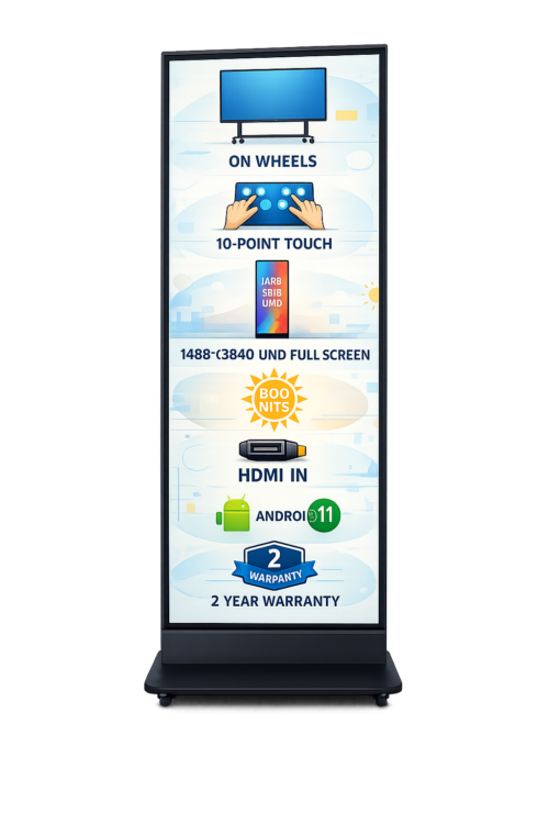69"UHD Full-Screen Touch Digital Signage